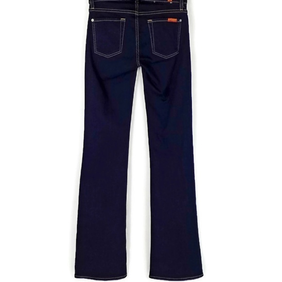 7 For All Mankind The Skinny Boot Dark Wash Bootcut Denim Jeans Womens 27 NWOT - Picture 2 of 12